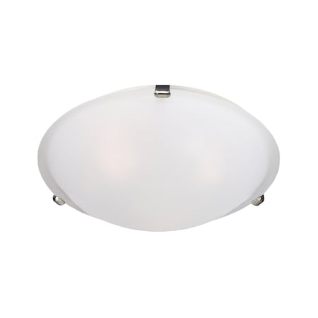 Maxim Lighting Malaga 2-Light 12.5" Wide Satin Nickel Flush Mount Light 2680FTSN